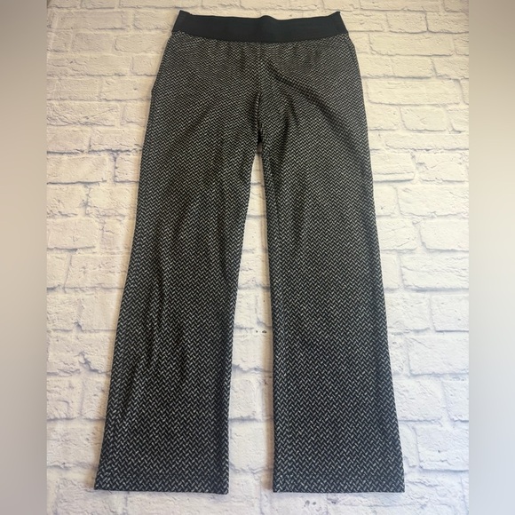 Zac & Rachel Pants - Zac & Rachel Black & Gray Patterned Pull On Pants. Size L.